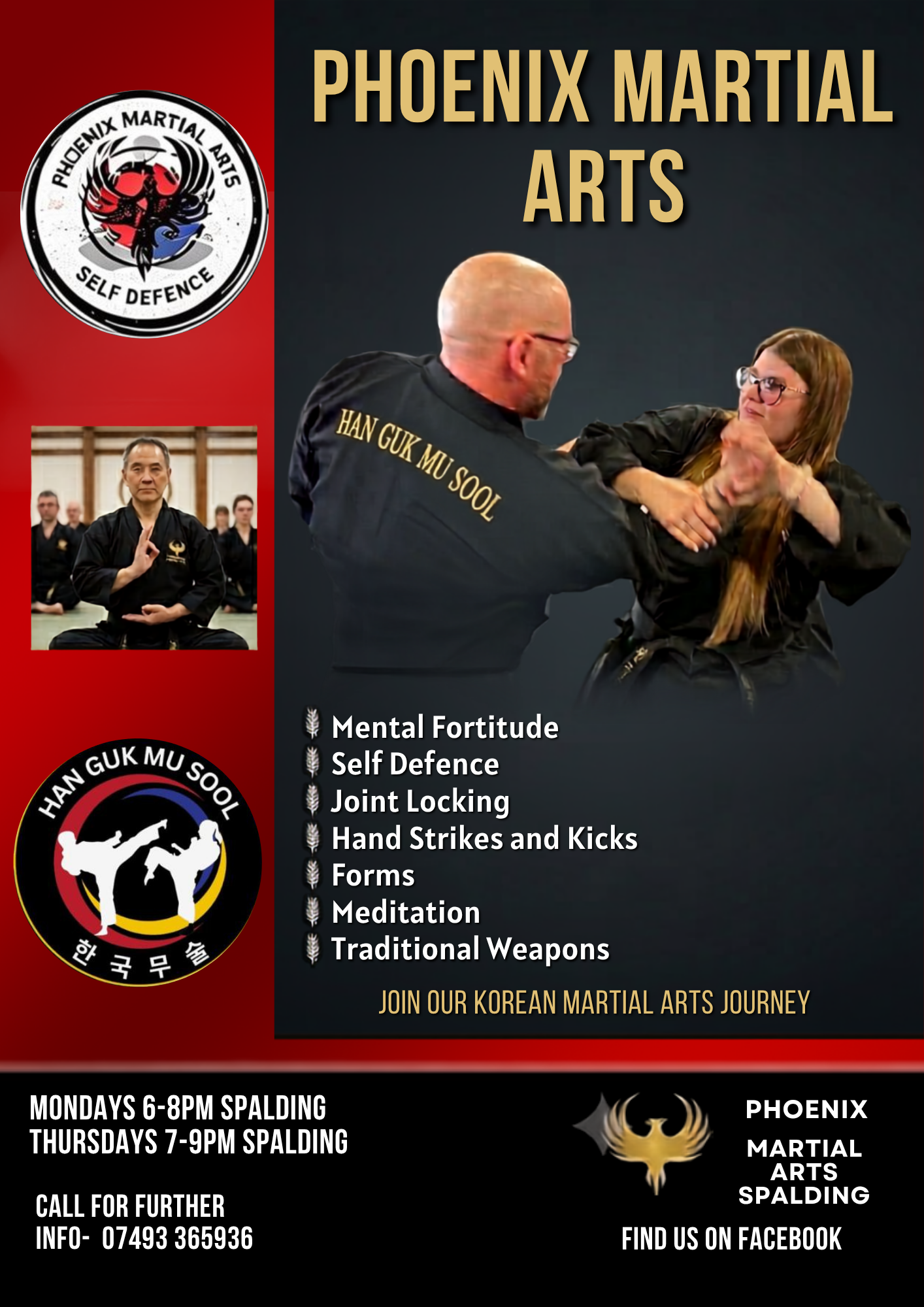 Phoenix Martial Arts information poster